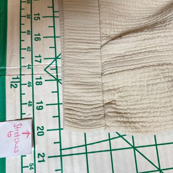 Grade Gather Size L Pants Tan Cotton Gauze Thick Cargo Boho Asian Jedi Lagenlook - Picture 6 of 11